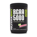 NutraBio BCAA 5000 Polvere - Vegan Fermented BCAAs - Supporta la crescita muscolare magra, Recupero, Endurance - 60 Servings - Kiwi Strawberry