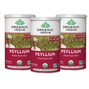 ORGANIC INDIA Psyllium Herbal Powder - Intero Husk Fiber Supplement, Digestion Support, Vegan, Gluten-Free, USDA Certificato Organico, Non OGM, Soluble & Insoluble Fiber Source - 12 oz (Pack of 3)