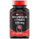 TNVitamins Citrato di Magnesio 800 MG - 120 capsule | Fornitura di due mesi! | Pure Magnesium Citrate Powder Capsules | Citrato De Magnesio | Non OGM | Prodotto negli Stati Uniti!