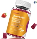 Gummie di Quercetina con Bromelain, Elderberry, Echinacea, Vitamina C D Zinco - Supporto di Sistema Immune 60 Contenitori Pure Quercetin Gummies per Bambini & Adulti
