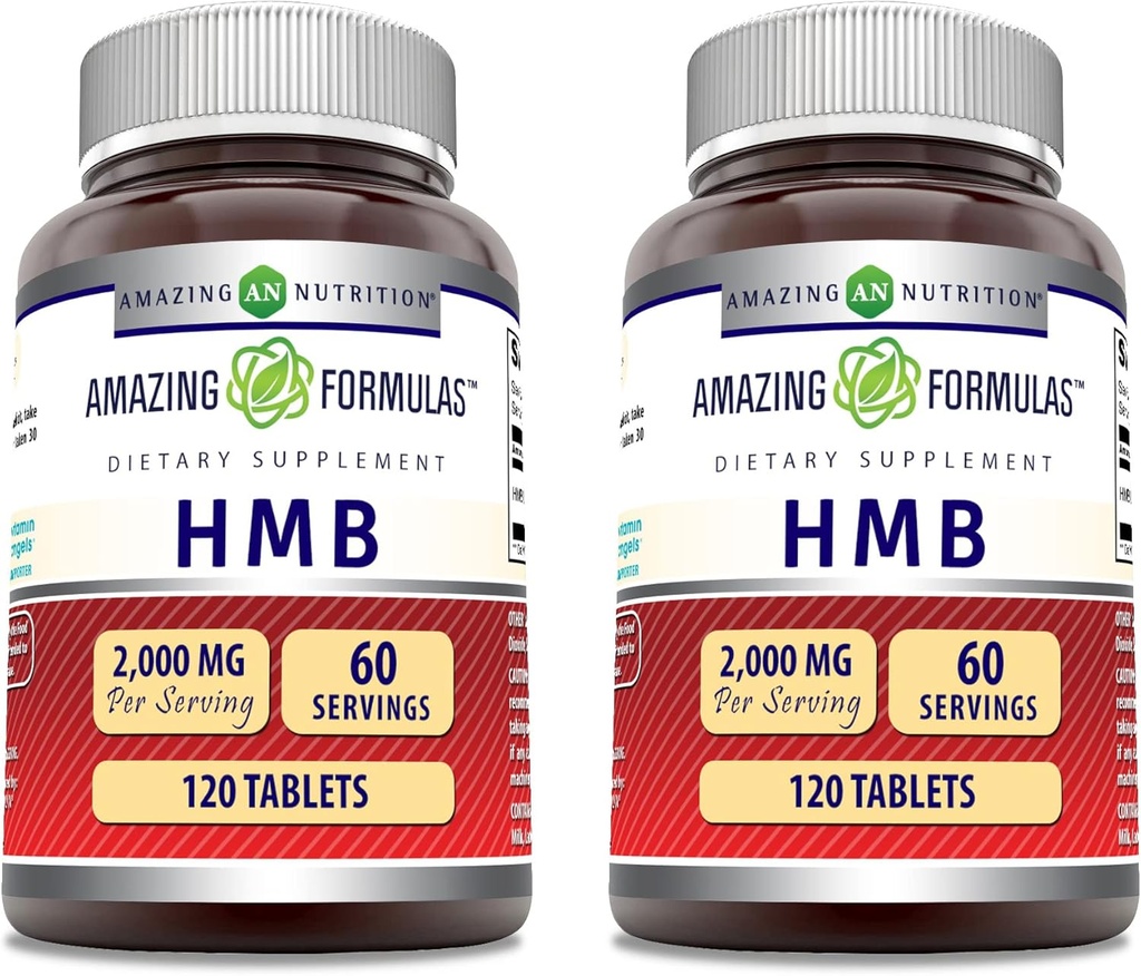 Formula incredibili HMB 2000mg per Serving 120 compresse Supplemento | Non OGM | Gluten Free | Made in USA (2 Pack)