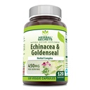 Herbal Secrets Echinacea & Goldenseal Root Supplemento | 450 Mg Per Serving | Capsule Veggie | Non-GMO | Gluten-Free Made in USA (120 Count)