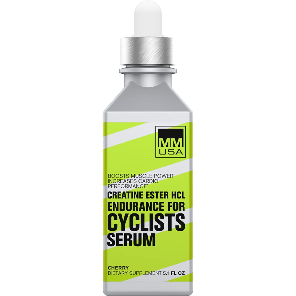 MMUSA Cyclist-Ottimizzata Siero di Creatina. Amplifica prestazioni sportive in bicicletta, aumenta livelli di ossido nitrico, Stamina, energia, resistenza e messa a fuoco. Combatte Fatigue & Lactic Acid Build Up. Ciliegia, 5.1 Fl Oz