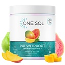 One Sol Pre-Workout per le donne, pompa potenziata & messa a fuoco, nessun Jitters o Crash, ingredienti naturali, 100% Vegan, senza glutine e soia, (Mango Guava)