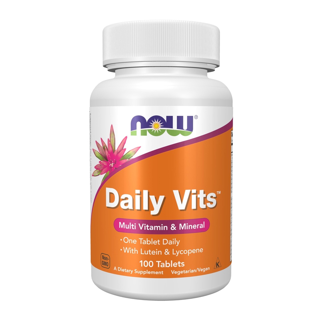 NOW Foods Supplements, Daily VitsTM, One Tablet Daily con Lutein & Lycopene, 100 compresse