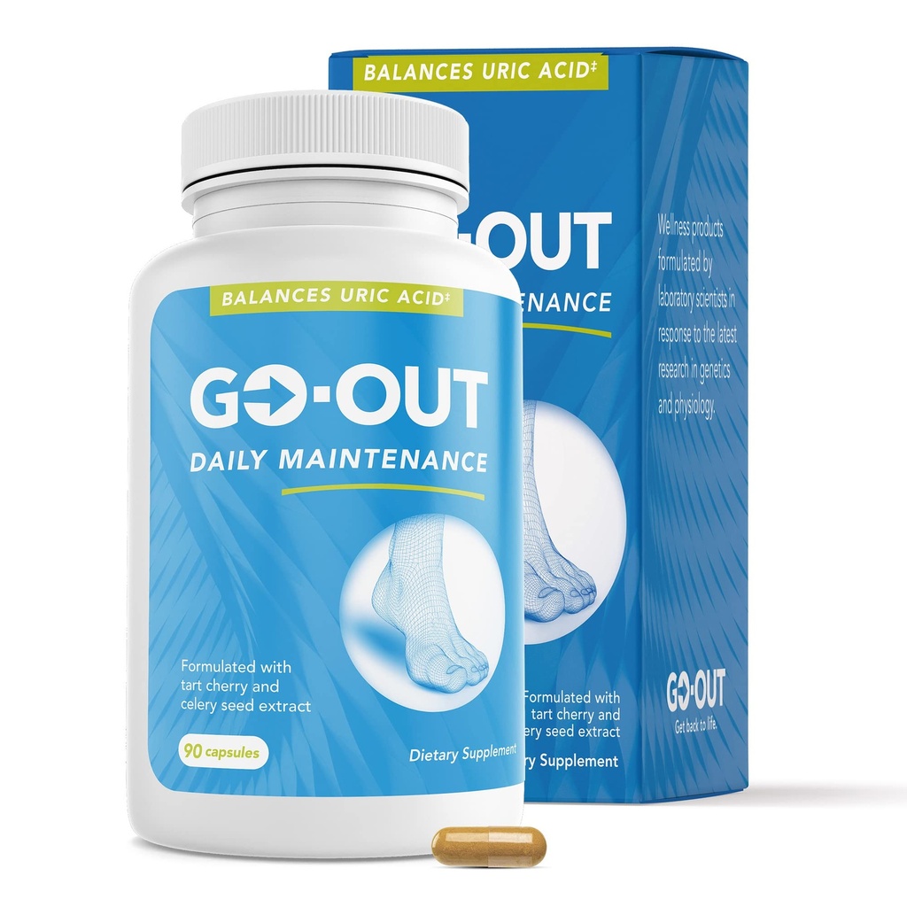 Manutenzione quotidiana - Supporto naturale dell'acido urico con la ciliegia del tart, seme della celeria e curcuma - Vegan, non OGM, integratore senza glutine per il comfort congiunto e la funzione sana del rene 90 capsule