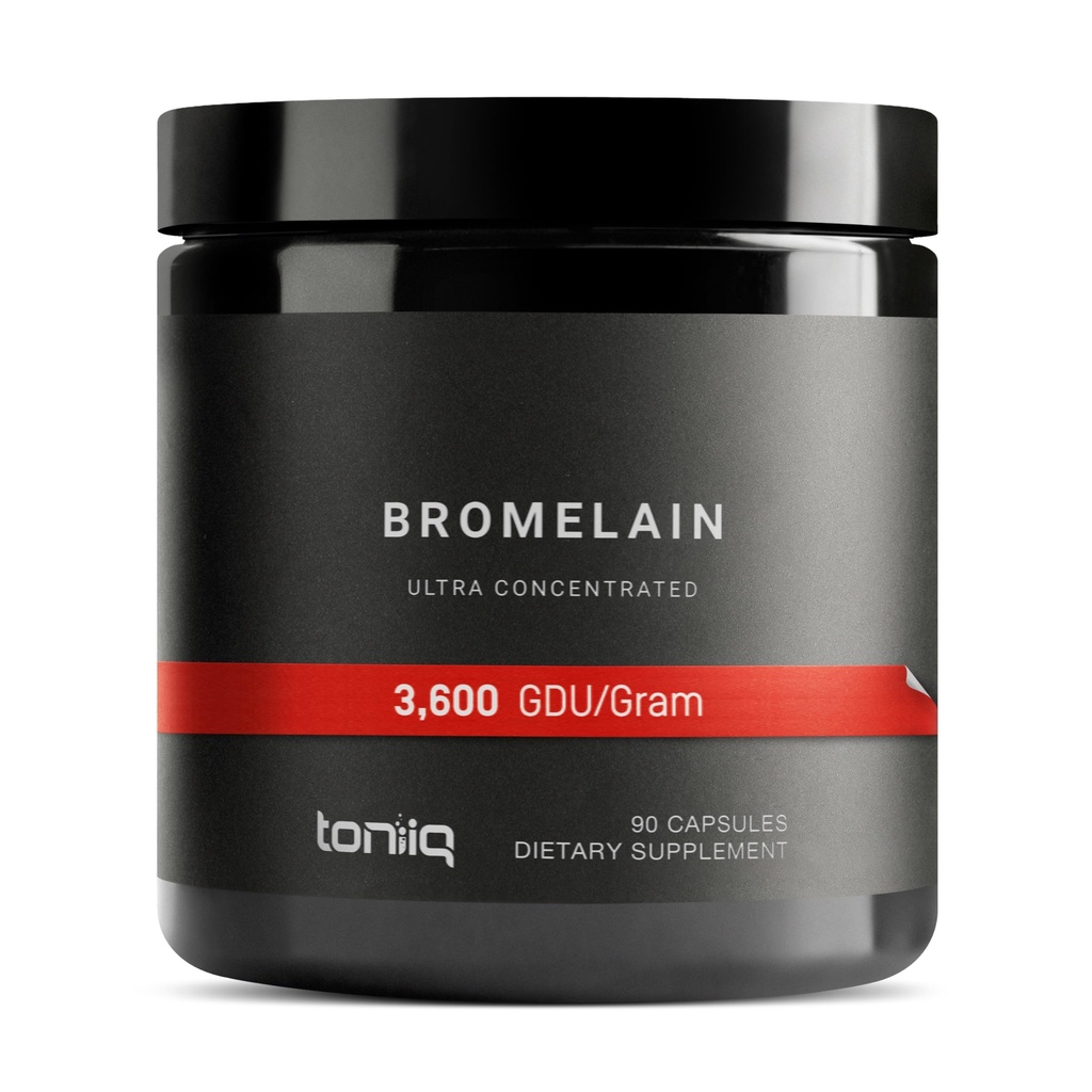 Bromelain Ultra ad alta resistenza 1000mg - 3600 GDU/Gram - Altamente concentrata e Biodisponibile - Formula testata di terze parti - 90 capsule vegetariane - 45 Servings per contenitore - Supplemento alla Bromelain
