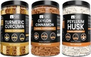 PURE ORIGINAL INGREDIENTI Ceylon Cinnamon, Psyllium Husk, e Bundle della capsula erborea (730 capsule ciascuna), nessun filler di magnesio o di riso
