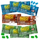 MEG - Energy Gum militare | 100mg di caffeina per pezzo + Aumentare l'energia + aumentare le prestazioni fisiche + Multi aromi di menta artica, menta, & Cinnamon + 8 pacchetti (40 conteggio)