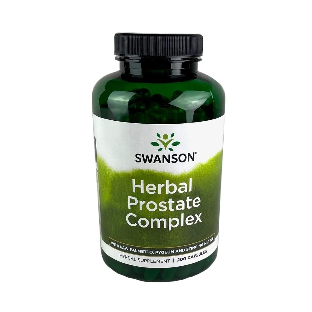 Swanson Herbal Prostate Complex - Supplemento uomo - Caratteristiche Pygeum, Saw Palmetto & Sting Nettle - (200 capsule)