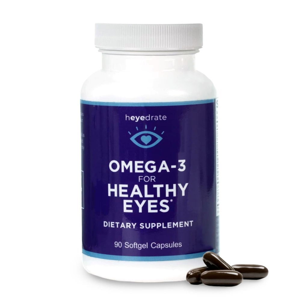 Trigliceride Omega 3 Fish Oil per occhi sani – Supporta occhi sani con ingredienti ottimali - Facile da ingoiare, Burpless - EPA, DHA, & Omega 7 acidi grassi - 90 conte