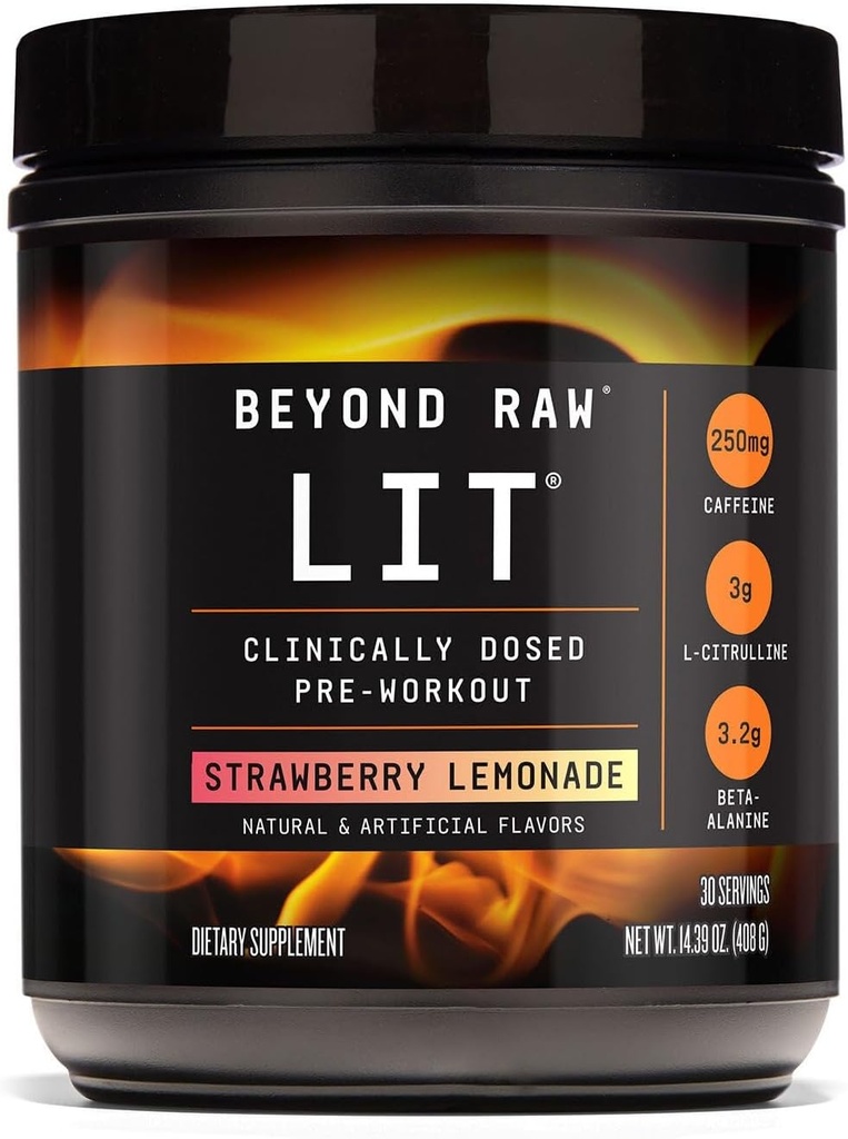 Oltre crudo LIT Pre-Workout - Fragola Limonata (30 Serve)