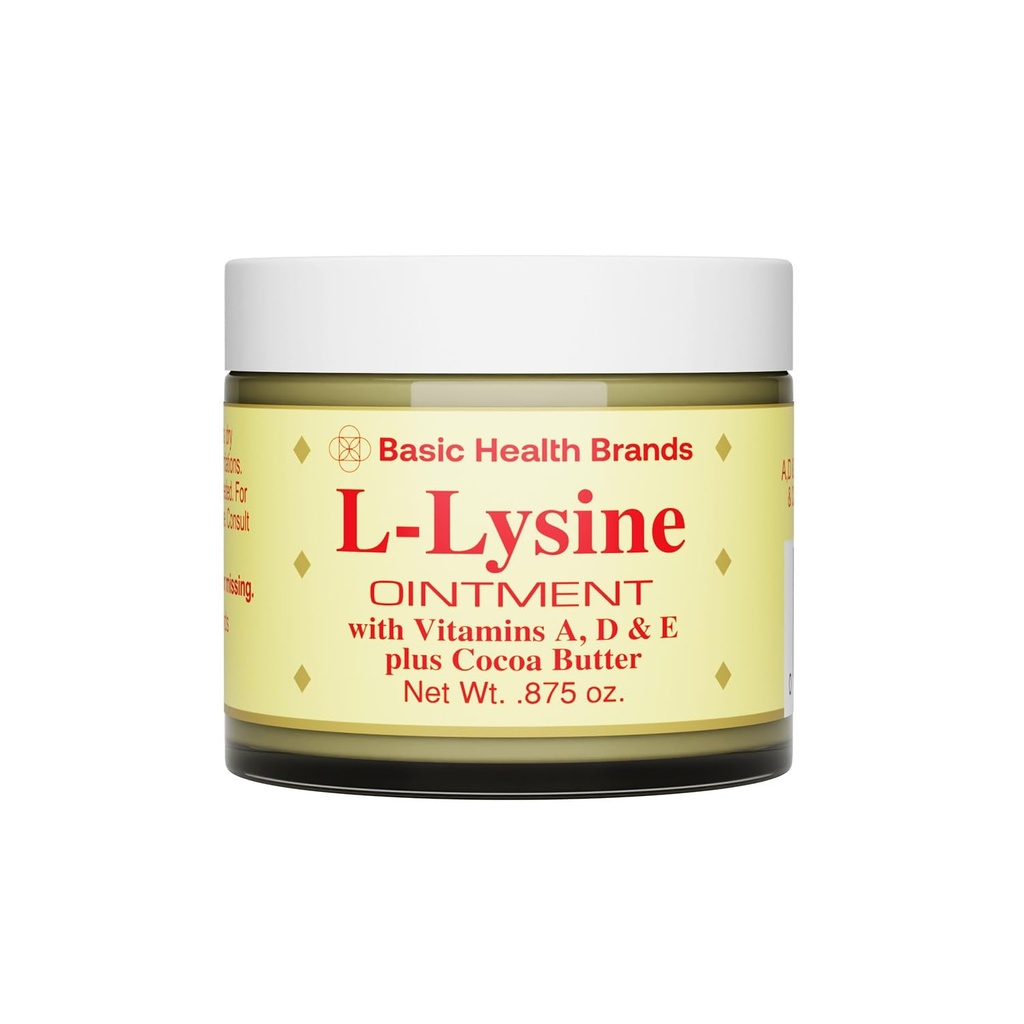 L-Lysine Lip Ointment con Camphor, Menthol, Vitamina A & E, 0.875 oz