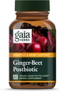 Gaia Herbs Ginger-Beet Postbiotic - Supplemento per Gut & Heart Health Support - Realizzato con Beet e Ginger Fermented Organic - Libero da Latticini, Soia & Gluten - 60 Capsule Vegan (30 Serve)