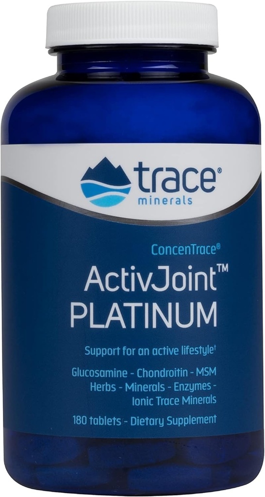 Trace Minerals ActivJoint Platinum - Bone Health & Strength Support Supplement - Supplemento per Joint & Muscle Health Support - Integratore cardiaco sano con Magnesio - 180 Compresse (30 Serve)