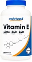 Nutricost Vitamina E 400 IU, 240 Capsule Softgel - Gluten Free, Non OGM