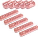 10 Pack (Weekly & Daily), 2 volte al giorno (AM/PM) + 7-Day Pill Organizer, Vitamin Planner, Large Capacity Pill Box Set, Travel Pill Case for Medicine/Vitamins/Fish Oils/Supplements, Rosa