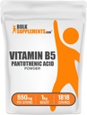 BulkSupplements.com Vitamina B5 Polvere - come Pantothenate di calcio, B5 Vitamine - Gluten Free, 500mg di vitamina B5 acido pantotenico per porzione, 1kg (2.2 lbs) (Pack of 1)