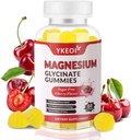 Magnesio Glycinate Gummies 500 Mg,Sugar Free Magnesium Supplement Triple Magnesium Complex con Malate 400 Mg, Citrate 400 Mg Ashwagandha 100 Mg Magnesio Supplemento per Adulti - 60 Gummies
