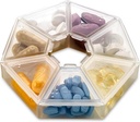 MEDca organizzatore di pillole settimanali Clear 7-Sided Pill Reminder, Hexagon a forma di