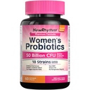 Probiotici per le donne di NewRhythm, mirtillo organico per la salute vaginale delle donne, 50 miliardi di CFU 18 Strains, Probiotici e Prebiotici, Support Digestive Health, 60 capsule vegane