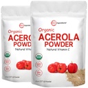 2 Confezione di polvere di ciliegia organica di Acerola USDA pura, vitamina C naturale e organica per il sistema immunitario, 8 once, nessun OGM, nessun glutine, Brasile Origine