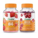 Vitamina B6 + Ferro con vitamina C, Gummies Bundle - Grande Degustazione, Supplemento alla vitamina, Senza glutine, OGM Free, Masticabile