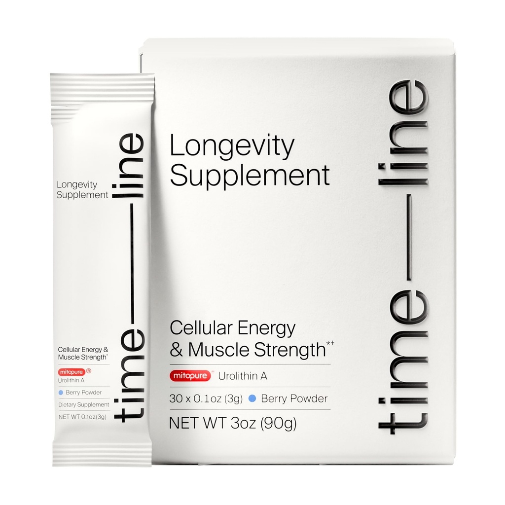 Timeline Mitopure Urolithin Una polvere supplemento - Supporto clinicamente provato per l'invecchiamento sano e rinnovamento cellulare - Mitoceutical per il supporto muscolare e la longevità