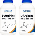 Nutricost L-Arginina 500mg, 300 capsule (2 bottiglie)