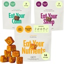 GEM Bite Complete Routine Variety Pack with Daily Multivitamin (14 Bites), Chill-Out Calm (7 Chews) & Deep Sleep Aid (7 Chews) | Supporti Gut, Skin, Brain, Bone, Sonno, Immunità
