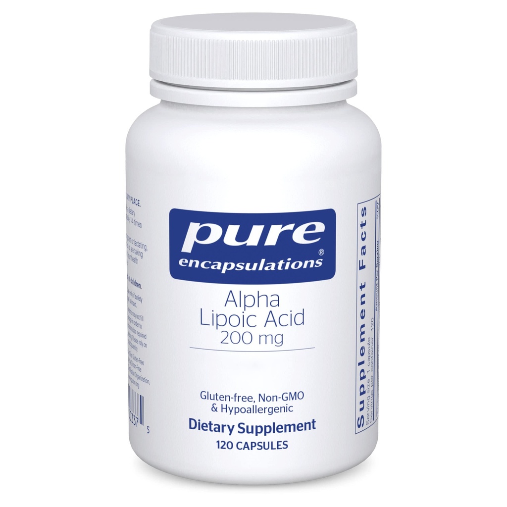 Acido lipoico alfa 200 mg - 200 mg ALA - Supporto per fegato e antiossidante* - per il metabolismo Nerve Health & Carb - Integratore vegano e non OGM - 120 capsule