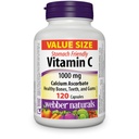 Webber Naturals Vitamina C Calcium Ascorbate 1000 mg · Stomach Friendly, 120 capsule
