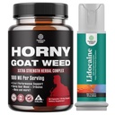 Bundle of Horny Goat Weed for Men with Black Maca Root, Tongkat Ali, Saw Palmetto & Panax Ginseng Extract and Lidocaine Desensitizing Topical Spray Climax Control - Boost Endurance e Stamina
