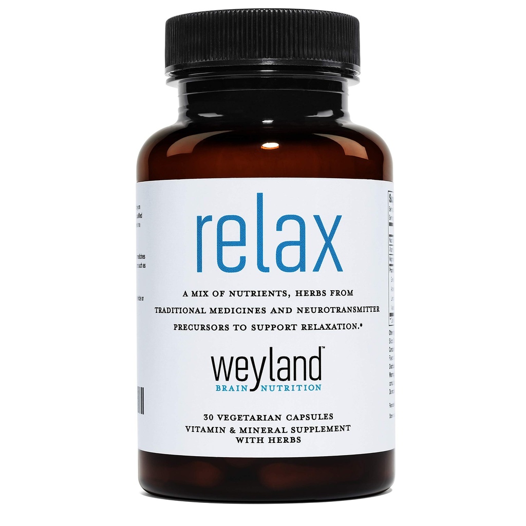 Relax - Integratore Naturale del Sonno con GABA, L-teanina, Radice Valeriana, 5-HTP, Limone Balm – Aiuto Calma e Rilassamento - 30 Capsule Vegetariani