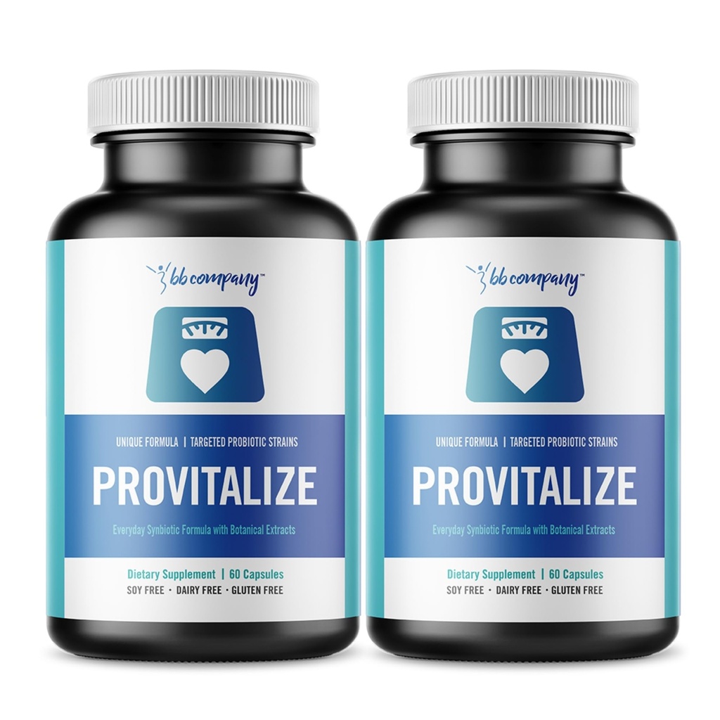 BB Company Provitalize | Probiotici per le donne, Menopause | Supporto congiunto, Sexy Midsection Curves, Salute Digestiva, Menopause Bloat | Curcumin Turmeric Moringa | Packaging Vary | 2 Pack