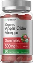 Horbäach Organic Apple Cider Vinegar Gummies | 60 Gummies | Vegan, Non OGM & Gluten-Free Supplement | USDA Organic ACV | Apple Flavor