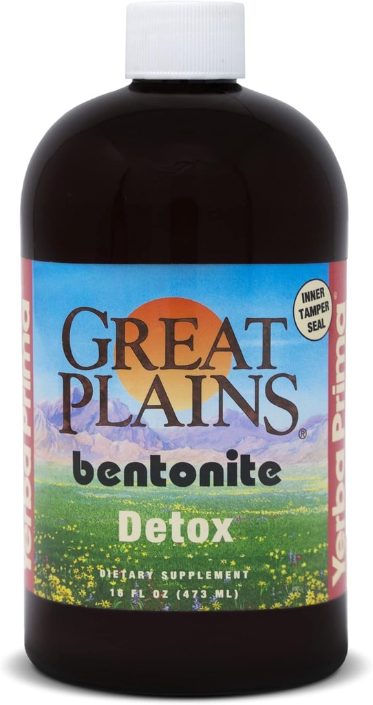 Yerba Prima Liquid Great Plains Bentonite Clay - da Antica Cena vulcanica - Integratore minerale naturale