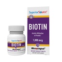 Sorgente superiore Biotin 1000 mcg. Sotto la lingua rapidamente dissolvere le compresse microLingual, 100 conteggio, supporta capelli sani, pelle e crescita delle unghie, aiuta a sostenere il metabolismo energetico, non OGM