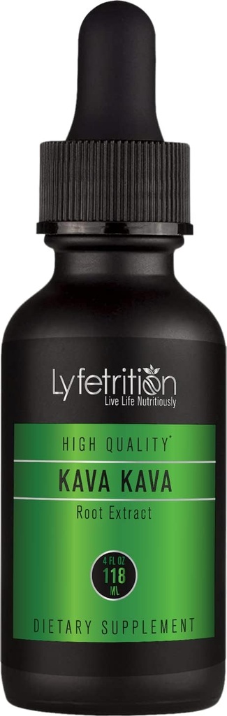 Estratto di radice di Lyfetrition Kava Kava con attivo Kavalactones 540mg, 220 Serve, Cruelty-Free, Easy-to-Consume Gocce liquide, Assorbimento rapido, GMP-Certified, Testato di terze parti, Non OGM, Made in USA