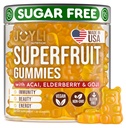 Joyli Superfruit Gummies - Zucchero Frutta Multivitamina Gummies per Adulti - Vitamine di Gomma Naturale per Donne & Uomini con Goji, Elderberry, Vitamine A, C, D & E - Supporta Immunità, Digestione & Energia