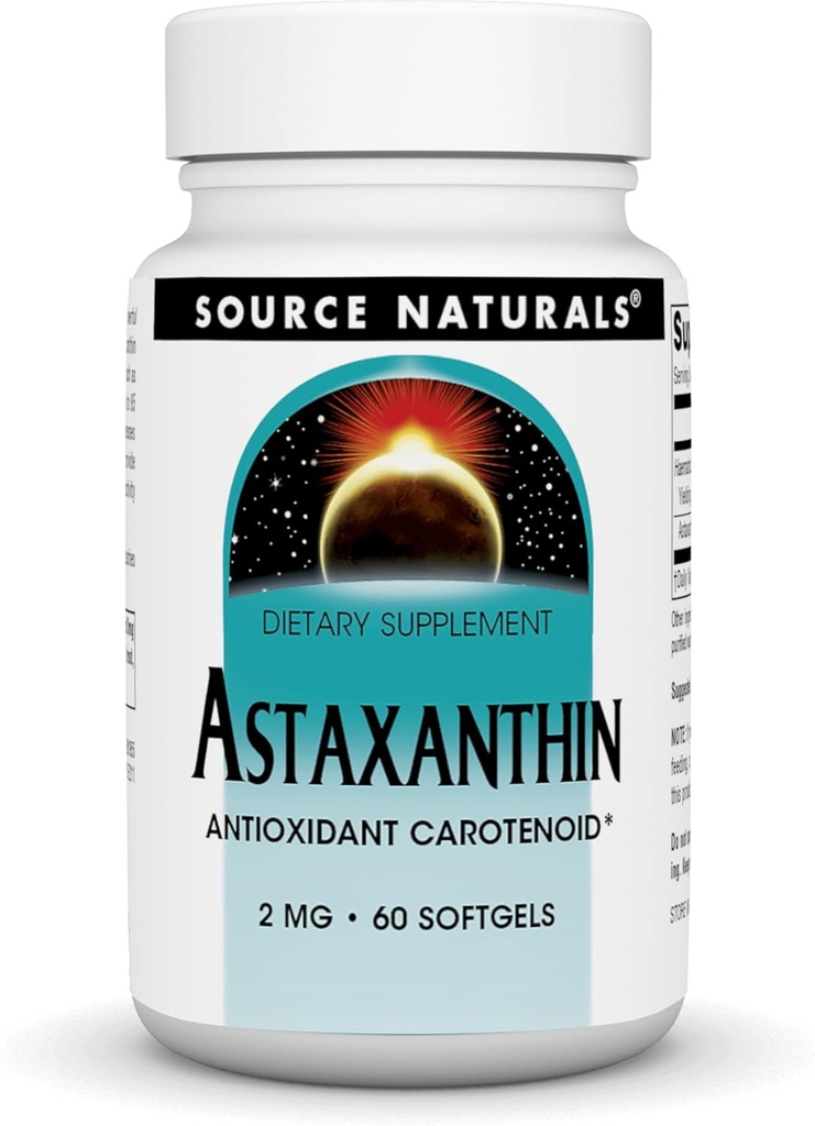 SOURCE NATURALS Astaxantina 2 Mg Gel Morbido, 60 Conte