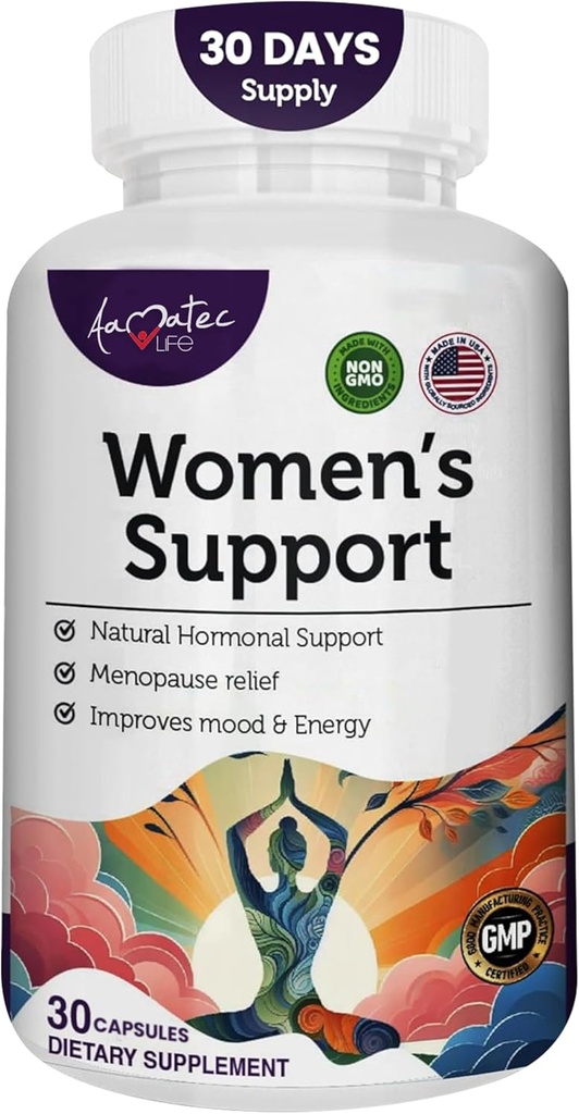 Supplemento di sostegno delle donne - Regolazione dell'ormone naturale- Supplemento di sostegno di menopausa- Integratore ricco di estrogeni- Pillole di ingredienti attivi per aiutare gli ormoni dell'equilibrio non OGM