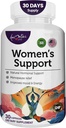Supplemento di sostegno delle donne - Regolazione dell'ormone naturale- Supplemento di sostegno di menopausa- Integratore ricco di estrogeni- Pillole di ingredienti attivi per aiutare gli ormoni dell'equilibrio non OGM