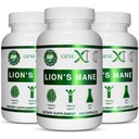 Genex Formulas Lions Mane Supplemento con 100% Lions Mane Extract (3 Pack) - Nootropics Brain Support Supplemento per Brain Boost, Focus, Mental Clarity, Natural Energy, 1000mg/serving - (360 capsule)