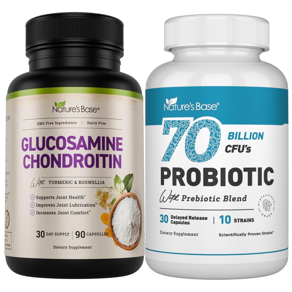 Base della natura Glucosamina Chondroitin + Probiotici 70 miliardi di CFU