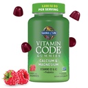 Giardino della vita Vitamina Code Calcium Magnesio Gummies con D3 & K2, Supporta Bone Salute & Bone Forza + Prebiotici & Probiotici per Supporto Digestivo, Non OGM, Senza Glutine, 60 Raspberry Gummies