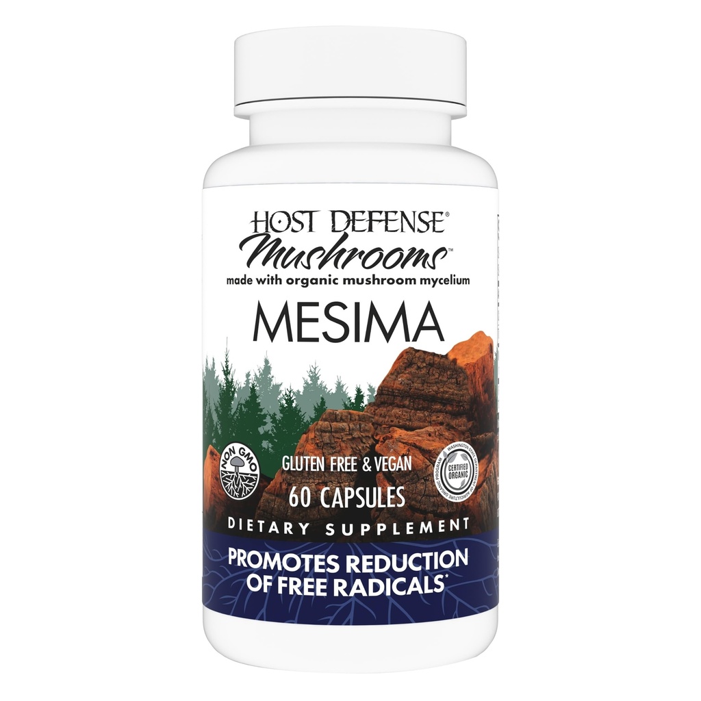 Host Defense Mesima Capsules - Herbal Antioxidant Activity & Immune System Support Supplement - Mushroom Supplemento a Support Balanced Immune Response - 60 Capsule (30 Serve)*