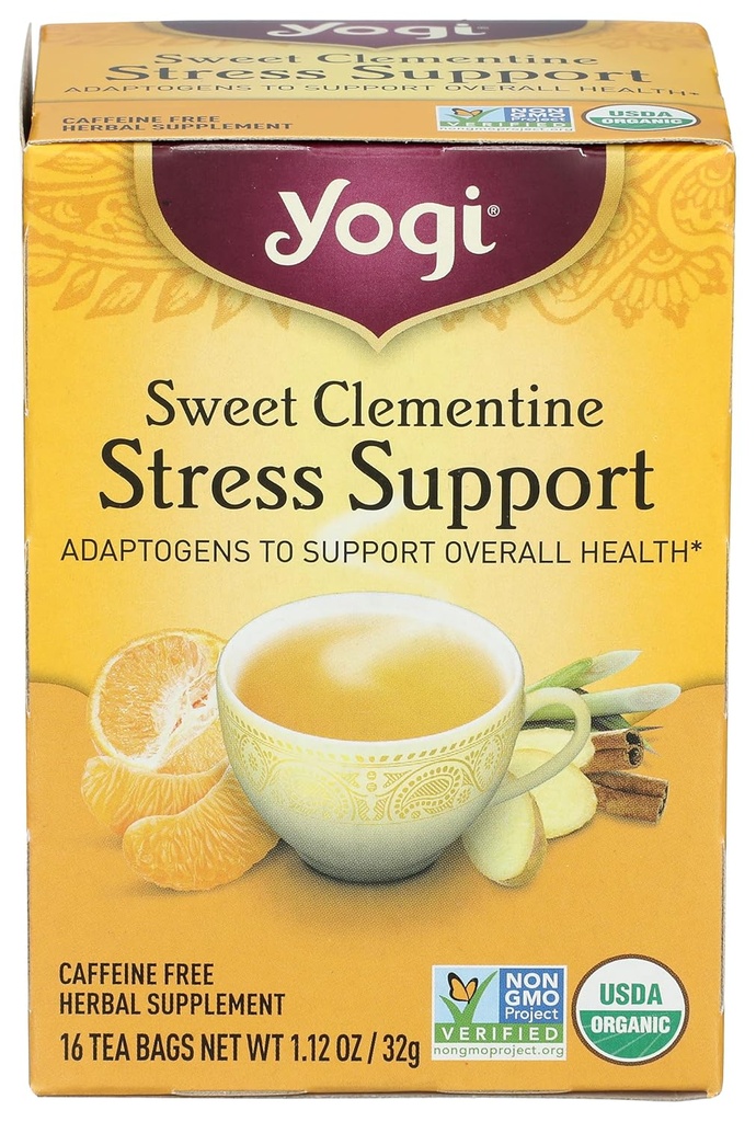 Yogi Tea Organic Sweet Clementine Stress supplemento di sostegno, 16 conte