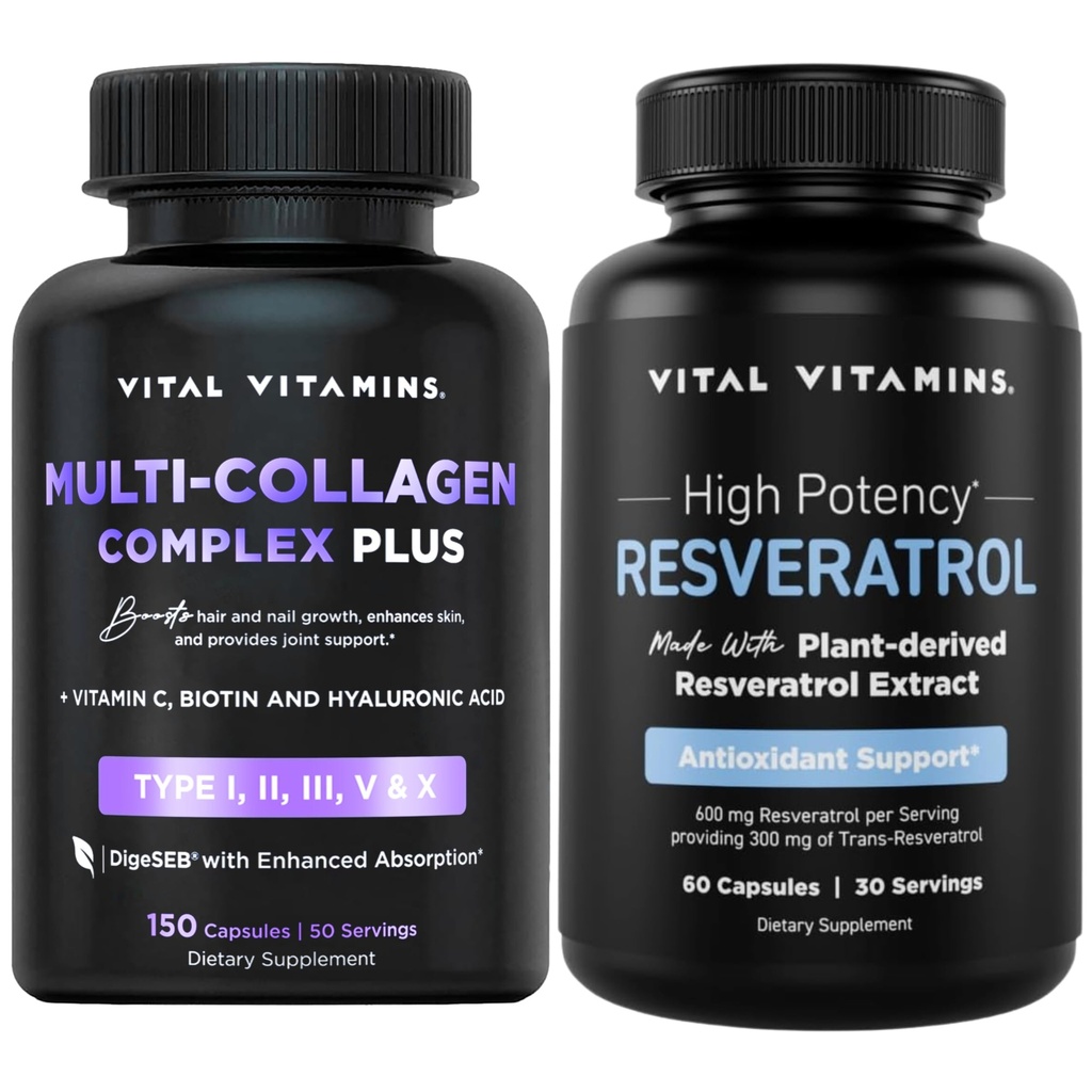 Vitamine vitali Multi Collagen Complex Plus Capsule + Capsule Resveratrolo