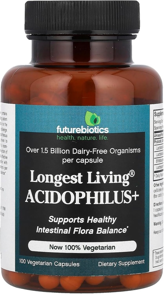 Futurebiotici più lunga vita acidophilus Plus capsule, 100-Count